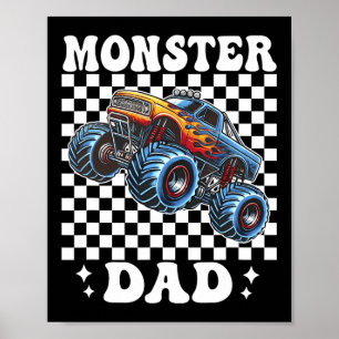 Poster Monster Truck Papa Monster Truck Are My Jam Truck