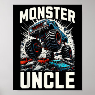 Poster Monster Truck Uncle Vintage Monster Truck Lovers M