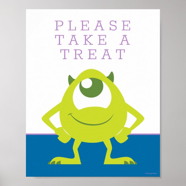 Poster Monsters Inc. Baby shower Prenez Une Attente (Devant)