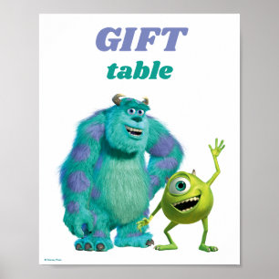 Poster Monsters Inc. Joyeuses cartes et cadeaux d'anniver