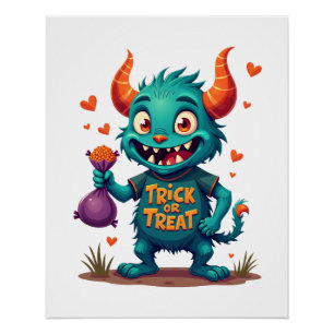 Poster Monstre de bonbons Trick or Treat � T-Shirt Hallow