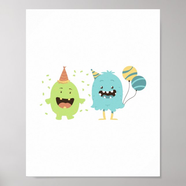 Poster Monstre de fête (Devant)