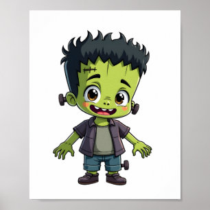 Poster Monstre de Frankenstein � Chemise de dessin animé