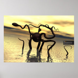 Poster Monstre de Loch Ness ! (monstre de l'eau)