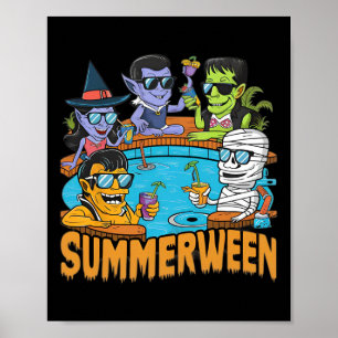 Poster Monstre Éffrayant D'Halloween Pour Hommes Femmes