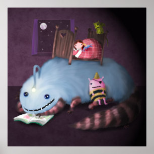 Poster Monstre Sous Le Lit