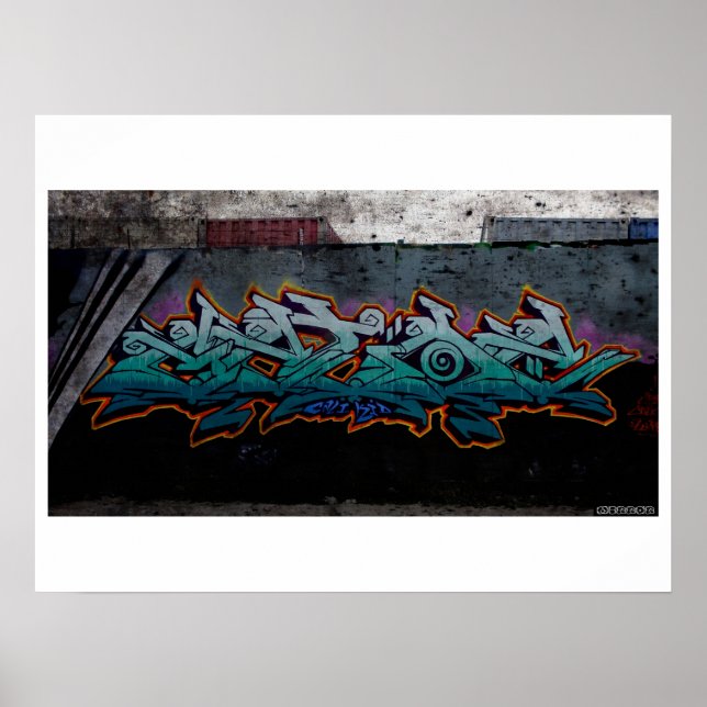Poster Monstre vert (Devant)