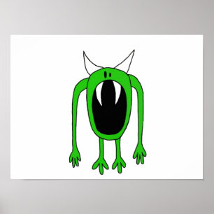 Poster Monstre vert