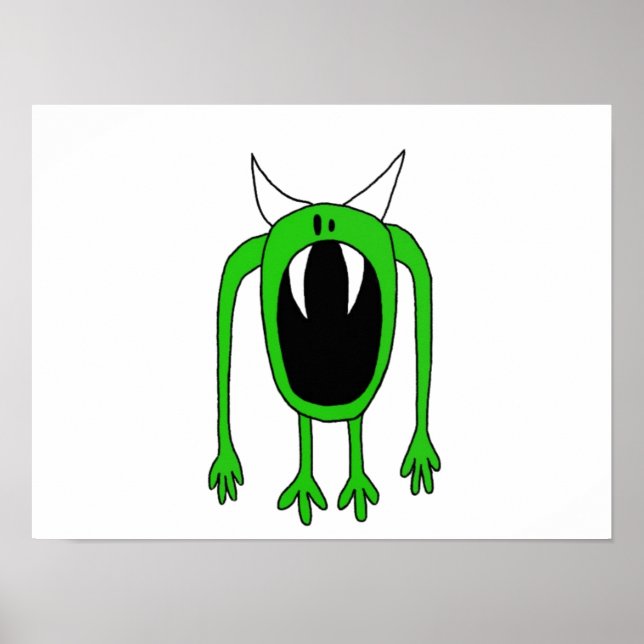 Poster Monstre vert (Devant)