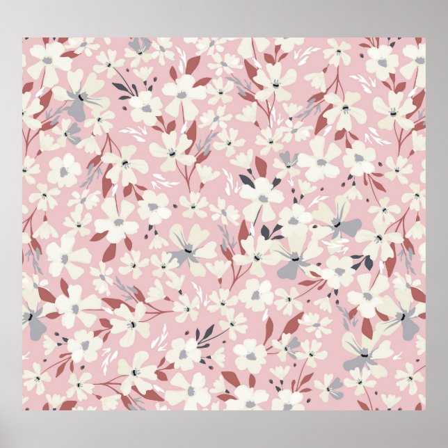 Poster Monstres amusants : Aquarelle Motif sans couture (Devant)