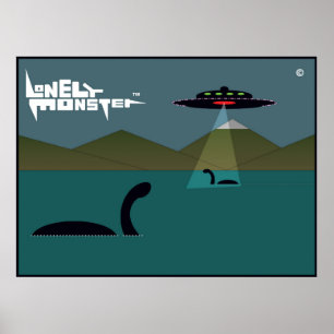 Poster Monstres et UFO isolés