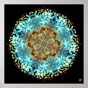 Poster Monstres Mandala 4