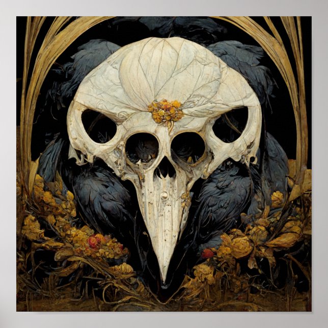 Poster Monstrous Corbeau Horreur Goth Gothique (Devant)