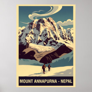 Poster Mont Annapurna Népal V04