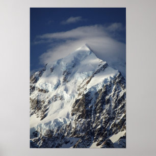 Poster Mont Aoraki Cook, Pays Mackenzie, Sud