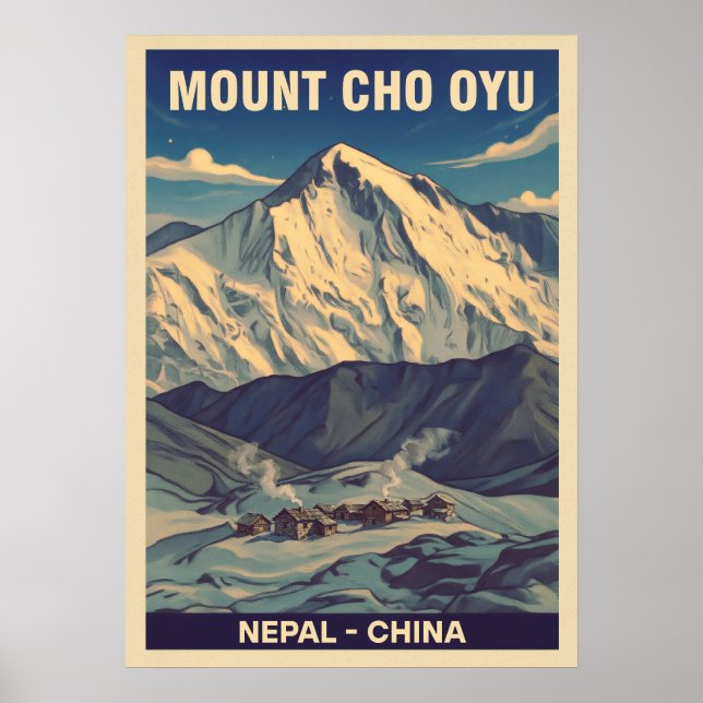 Poster Mont Cho Oyu Népal-Chine V01 (Devant)