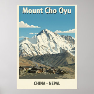 Poster Mont Cho Oyu Népal-Chine V03