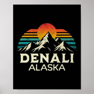 Poster Mont Denali Aventure de randonnée et d'escalade en