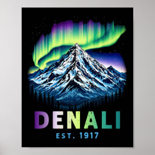 Poster Mont Denali Parc national Denali Montagne Alaska