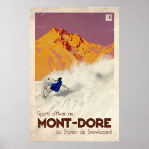 Poster Mont Dore - effet vintage
