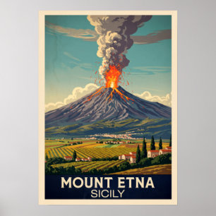 Poster Mont Etna Sicile V03