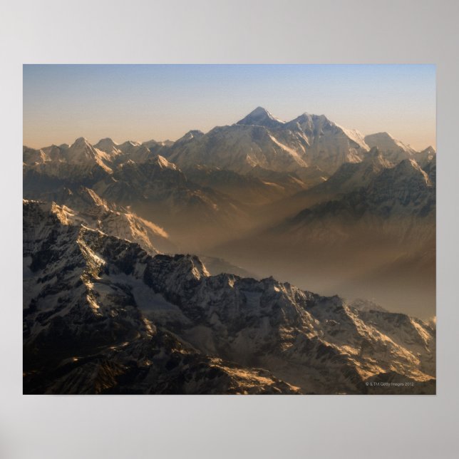 Poster Mont Everest, Monts Himalaya, Asie (Devant)