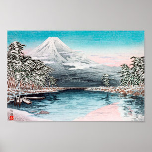 Poster Mont Fuji de Tagonoura, Hiroaki de neige Takahashi