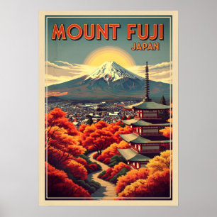 Poster Mont Fuji Japon V04
