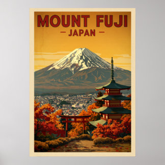 Poster Mont Fuji Japon V06