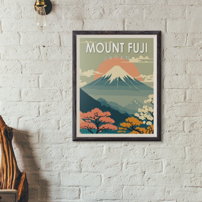 Poster Mont Fuji Japon Voyages Vintage (Créateur téléchargé)