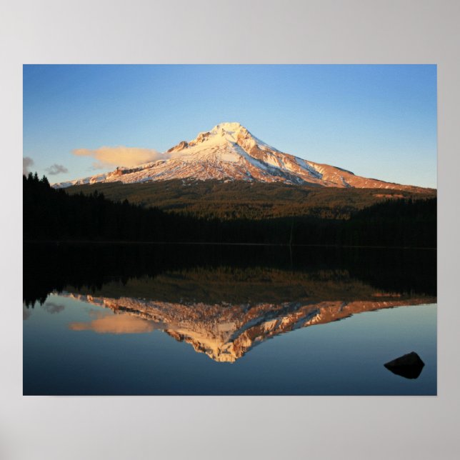Poster Mont Hood au-dessus du lac Trillium, Oregon (Devant)