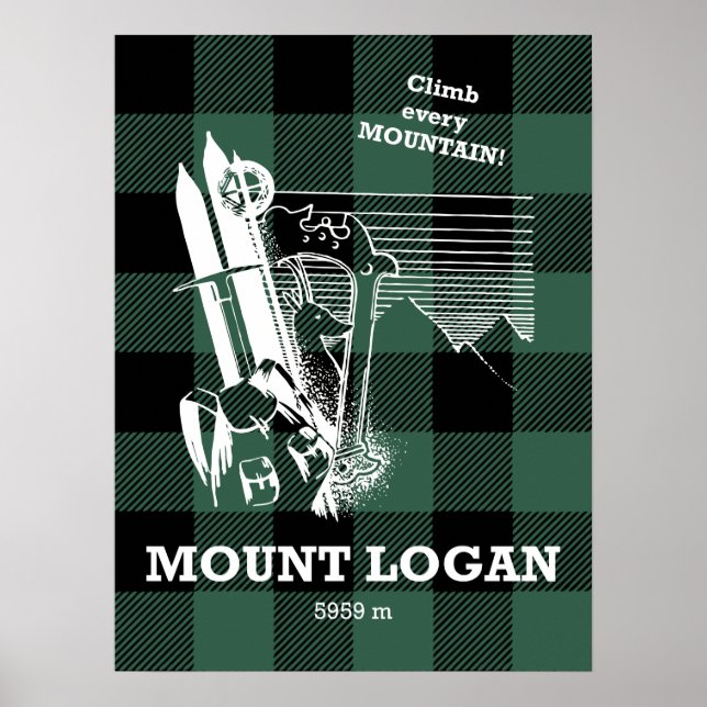 Poster Mont Logan Canada Chaîne St Elias (Devant)