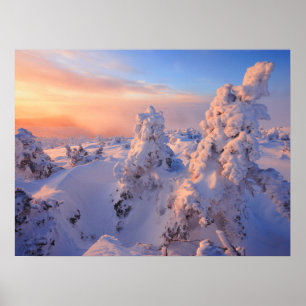 Poster Mont Logan Lever de soleil Parc national de la Gas