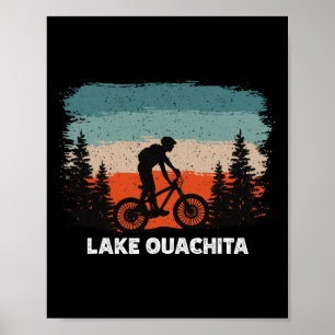 Poster Mont Ouachita en VTT Coucher de soleil Rétro Vinta