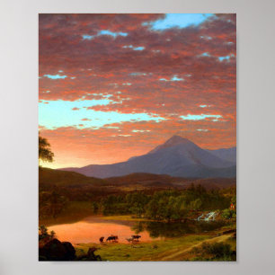 Poster Mont par l'église Frederic Edwin 