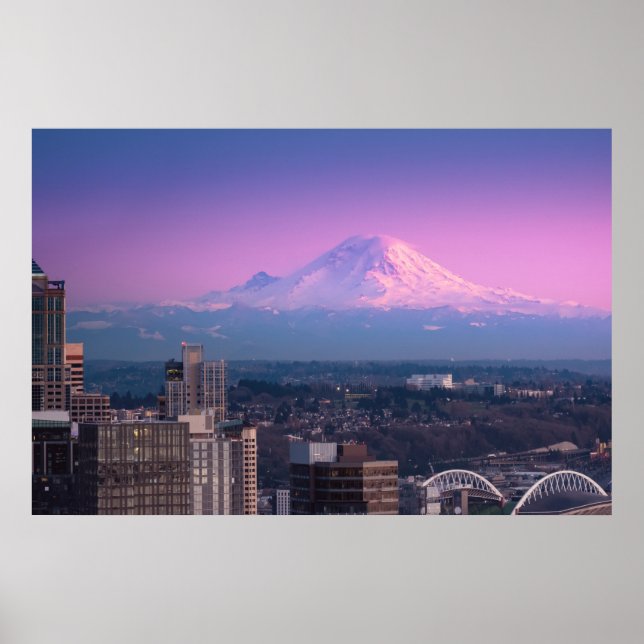 Poster Mont Rainier Seattle (Devant)