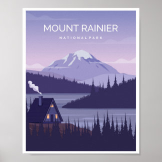 Poster Mont Rainier Washington