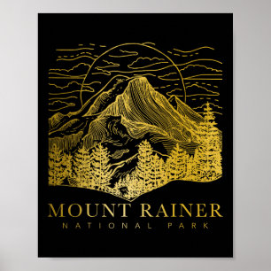 Poster Mont Rainier Washington Montagne Ascension Somm
