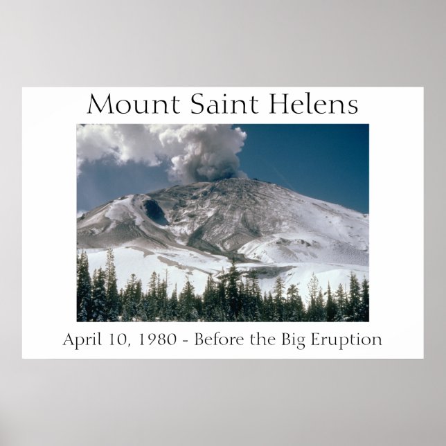Poster Mont Saint Helens - Avant l'éruption (Devant)