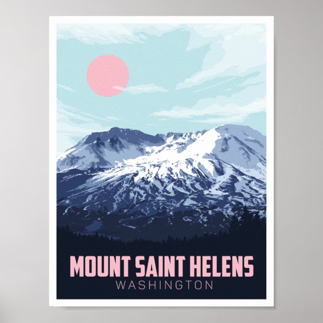 Poster Mont Saint Helens, Washington (Devant)