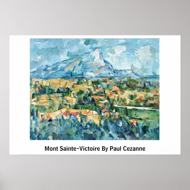 Poster Mont Sainte-Victoire Par Paul Cezanne (Devant)