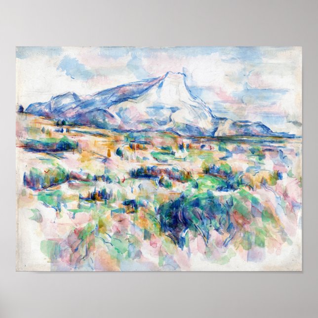 Poster Mont Sainte-Victoire, Paul Cezanne (Devant)