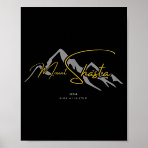 Poster Mont Shasta États-Unis