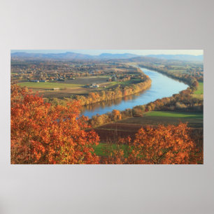 Poster Mont Sugarloaf Connecticut River Valley Automne