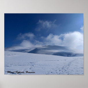Poster Mont Teghenis Pic enneigé personnalisé