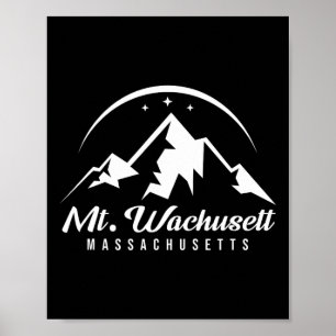 Poster Mont Wachusett Machusetts Station de ski Snowb