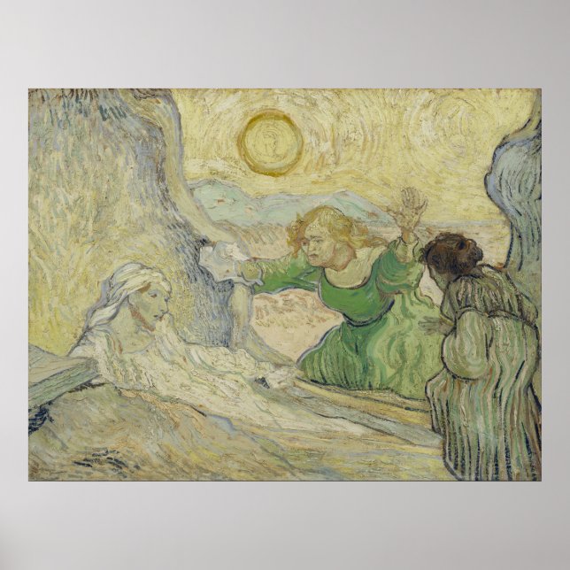 Poster Montage de Lazare après Rembrandt par Van Gogh (Devant)