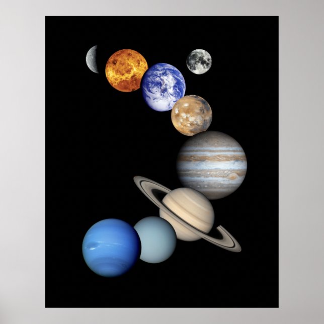 Poster Montage du système solaire (Devant)