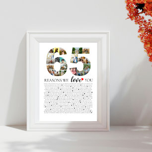 Poster montage photo pour 65 raisons pour lesquelles nous