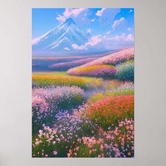 Poster Montagne chromatique Vista (Devant)